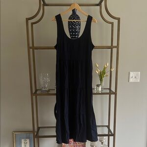 Jcrew Navy Tiered Tank  Dress